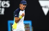 Alex de Minaur celebrates at AO 2022. Picture: Getty Images