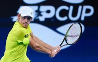 A focused Alex de Minaur at the ATP Cup. Picture: Getty Images