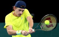 Alex de Minaur competes in the Davis Cup qualifier against Hungary; Getty Images