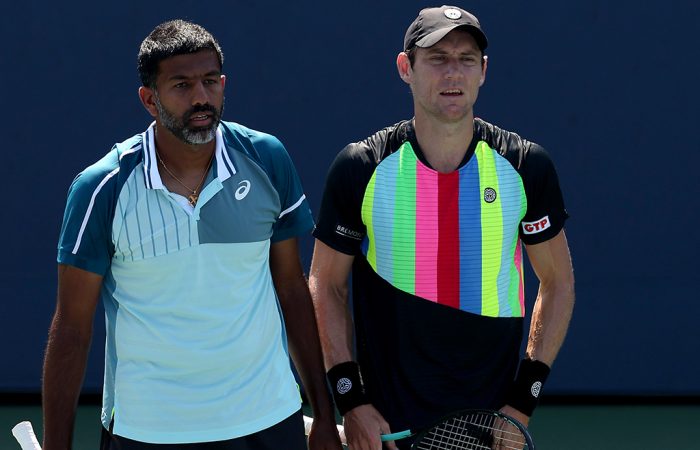 Rohan Bopanna and Matt Ebden at the US Open. Picture: Getty Images