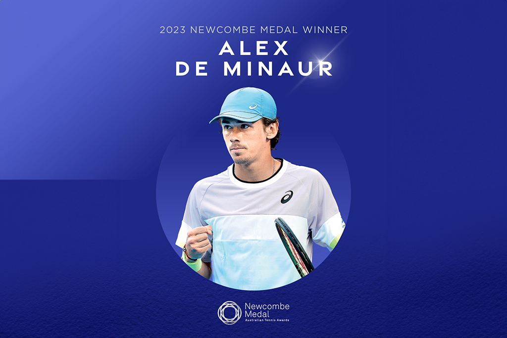 Alex de Minaur awarded the 2023 Newcombe Medal | 11 December, 2023 | All News | News and Features | News and Events