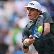 Max Purcell in action during the Eastbourne final. Picture: Getty Images