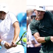 Aleksandar Vukic (L) and Max Purcell have advanced to the singles quarterfinals at the ATP grass-court event in Eastbourne. (Getty Images)