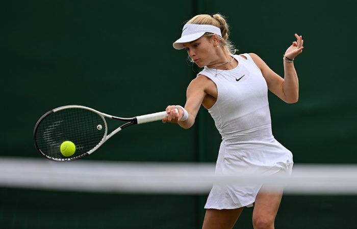 Emerson Jones in action at Wimbledon 2024. Picture: ITF