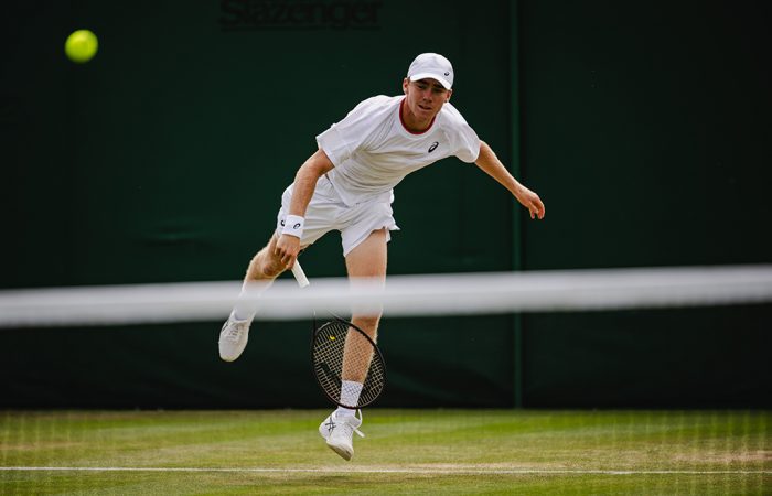 Hayden Jones in action at Wimbledon. Picture: ITF