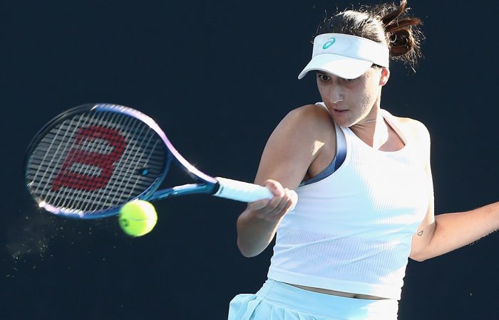 Jaimee Fourlis in action. Picture: Tennis Australia