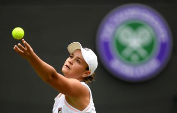 Ash Barty in action at Wimbledon. Picture: Getty Images