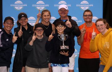 July 21: NSW Maurice Gleeson Cup winners during the 2024 National Blind and Low Vision Championships at the National Tennis Centre in Melbourne. Photo by TENNIS AUSTRALIA/ HAMISH BLAIR