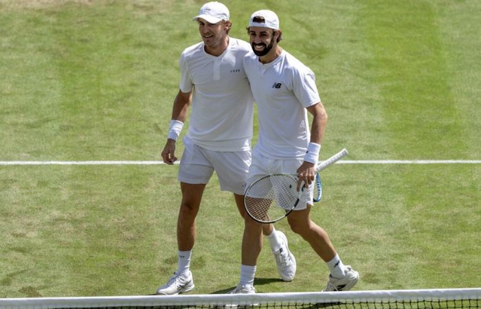 Max Purcell and Jordan Thompson at Wimbledon 2024.