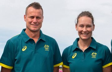 Lleyton Hewitt (L) and Sam Stosur will captain the Australian Olympic Tennis team at Paris 2024. [Getty Images]