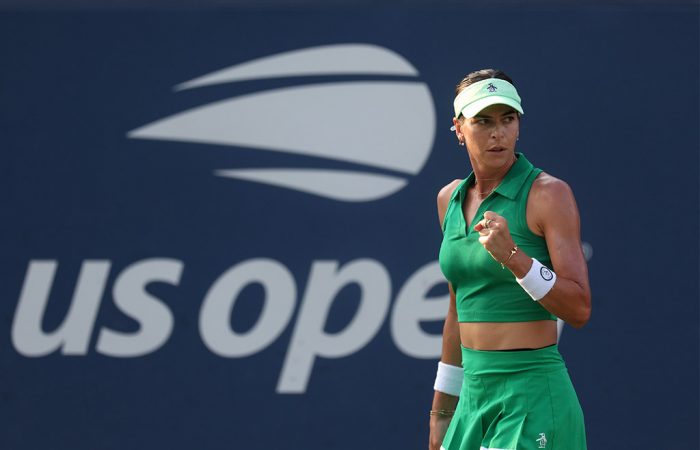 Ajla Tomljanovic in action during the first round of the 2024 US Open. (Getty Images)