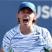 Alex de Minaur beat Marcos Giron in the first round of the 2024 US Open. (Getty Images)