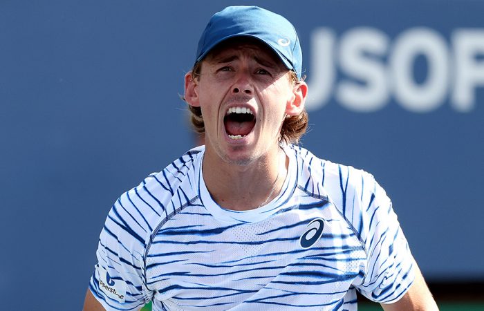 Alex de Minaur beat Marcos Giron in the first round of the 2024 US Open. (Getty Images)