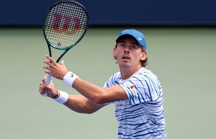 Alex de Minaur moves past Otto Virtanen in the second round of the 2024 US Open. Photo: Getty Images