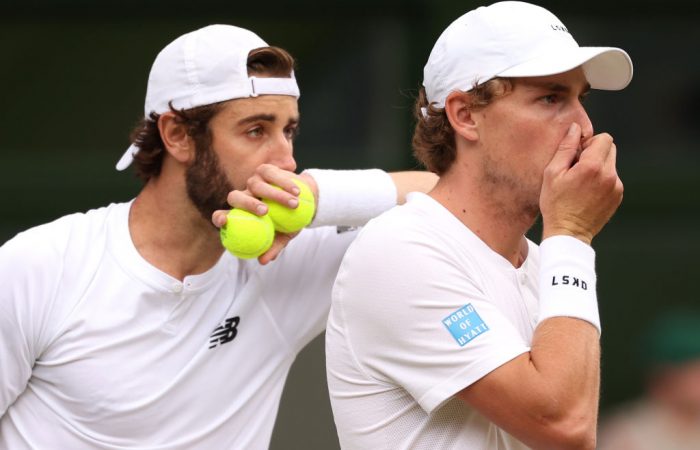 Jordan Thompson and Max Purcell. Picture: Getty Images