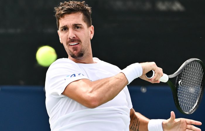 Thanasi Kokkinakis in action at the Montreal Masters. Photo: Getty Images