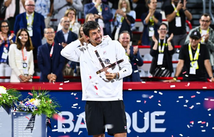 Alexei Popyrin reacts to winning his first ATP Masters 1000 title in Montreal. Photo: Getty Images