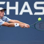 Tristan Schoolkate in action during his second-round match against Jakub Mensik at the US Open. (Getty Images)