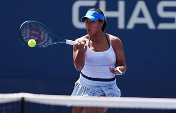 Destanee Aiava in action during qualifying at US Open 2024. Picture: USTA