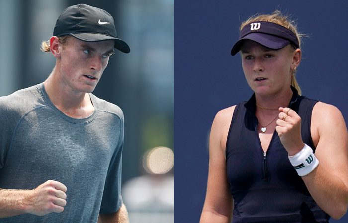 Tristan Schoolkate (L) and Taylah Preston  have received US Open main-draw wildcards.(Getty Images)