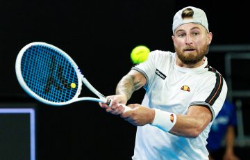 Omar Jasika in action. Picture: Tennis Australia