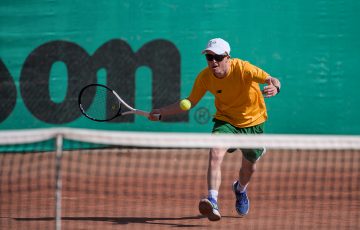 Timothy Gould in action at the 2024 Virtus World Tennis Championships in France. Picture: Geopffroy Wahlen/FFSA