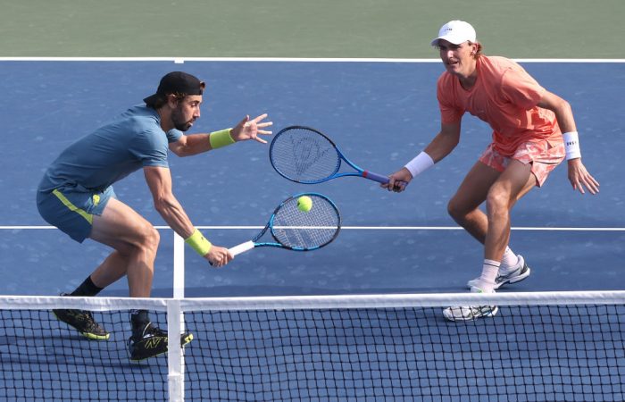 Jordan Thompson and Max Purcell in action at US Open 2024. Picture: Getty Images