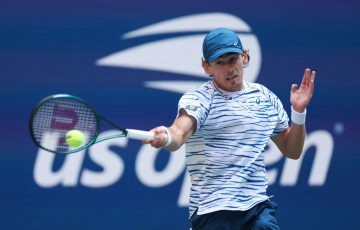 Alex de Minaur in action at US Open 2024. Picture: Getty Images