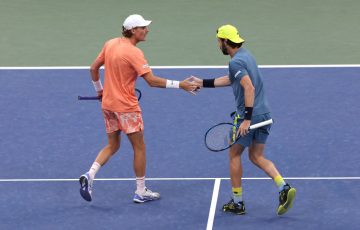 Max Purcell and Jordan Thompson at US Open 2024. Picture: Getty Images