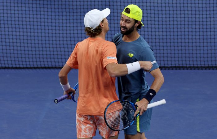 Max Purcell and Jordan Thompson at US Open 2024. Picture: Getty Images