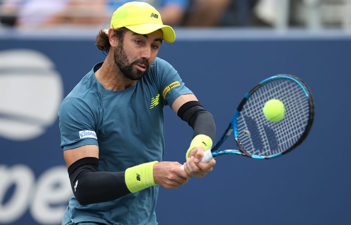 Jordan Thompson defeats Matteo Arnaldi in straight sets to reach the fourth round of the 2024 US Open. Photo: Getty Images