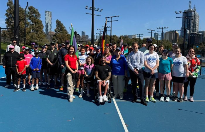 Competitors at the Australian Tennis Championships at Melbourne Park. 