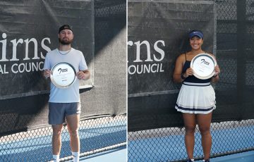 Omar Jasika and Destanee Aiava were crowned champions in the second week of the Cairns International (Images: Tennis Queensland) 