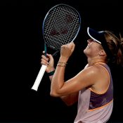 Australia's Olivia Gadecki celebrates her WTA Guadalajara semifinal victory over Colombia's Camila Osorio (Credit: Ulises Ruiz/AFP via Getty Images)