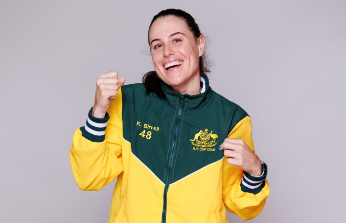 SEVILLE, SPAIN - NOVEMBER 04: Kimberly Birrell of Team Australia poses for a portrait prior to the Billie Jean King Cup Finals at Estadio de La Cartuja on November 04, 2023 in Seville, Spain. (Photo by Matt McNulty/Getty Images for ITF)