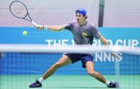 Alex de Minaur of Team Australia in a Davis Cup Finals practice session at Palacio de Deportes Jose Maria Martin Carpena in Malaga, Spain. Photo: Getty Images