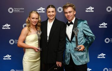 Emerson Jones (L) and Hayden Jones (R) were among the Australian Tennis Award winners in 2024. (Getty Images)