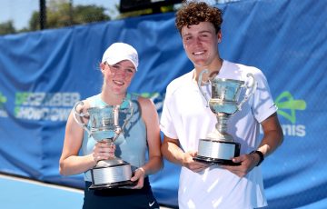 Australian 18/u champions: Ava Beck (left) and Lachlan McFadzean (right)