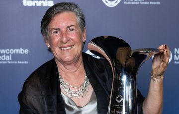 Spirit of Tennis award winner Pam Whytcross at the 2024 Newcombe Medal, Australian Tennis Awards at Crown Towers on Monday, December 9, 2024. Photo by TENNIS AUSTRALIA/FIONA HAMILTON