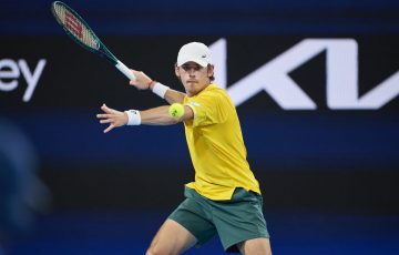 Alex de Minaur competing at the United Cup in Sydney; Getty Images