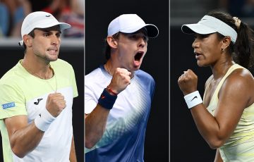 Aleksandar Vukic, Alex de Minaur and Destanee Aiava were among the strongest Australian performers at AO 2025. [Getty Images]