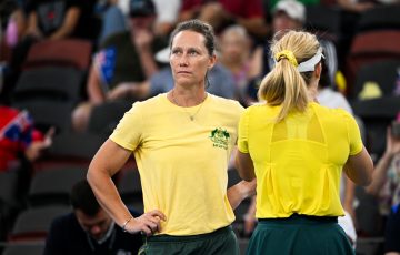 Sam Stosur debuted as Billie Jean King Cup captain in Brisbane in April 2024.