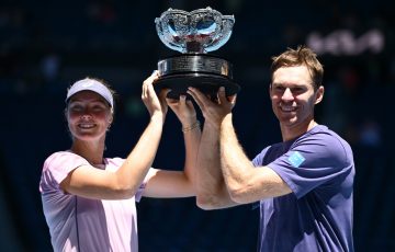 Olivia Gadecki and John Peers are crowned Australian Open 2025 mixed doubles champions; Getty Images