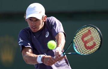 Alex de Minaur in action during his third-round win over Hubert Hurkacz at Indian Wells [Getty Images]