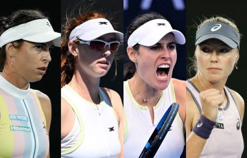 (L-R) Australian WTA top 100 players Ajla Tomljanovic, Maya Joint, Kimberly Birrell and Olivia Gadecki. (Getty Images)